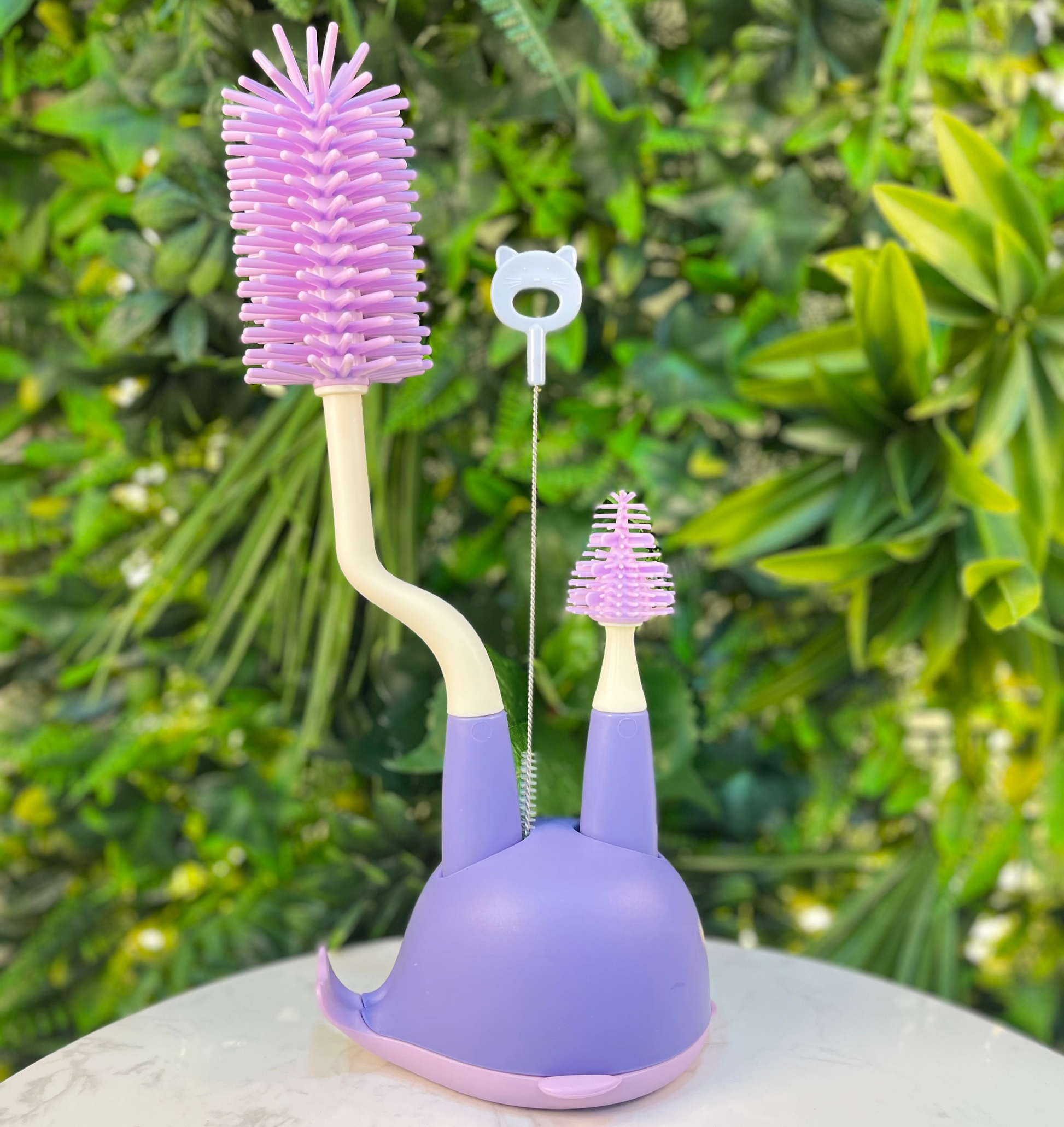Kit de Cepillos Limpiadores para Biberones y Chupones - Ballena Amigable