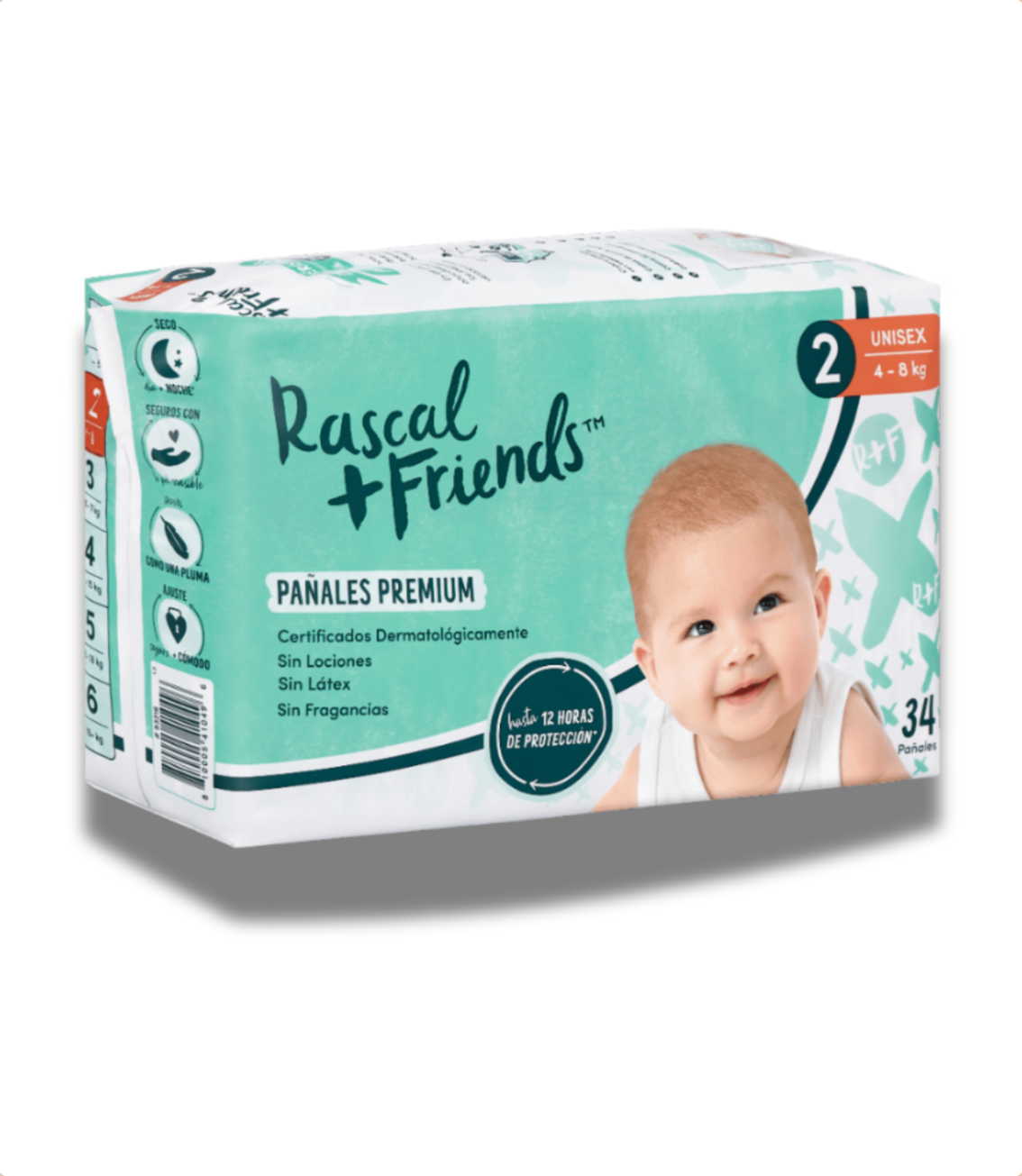 Pañales Rascal Friends Premium Etapa 2 x34Und