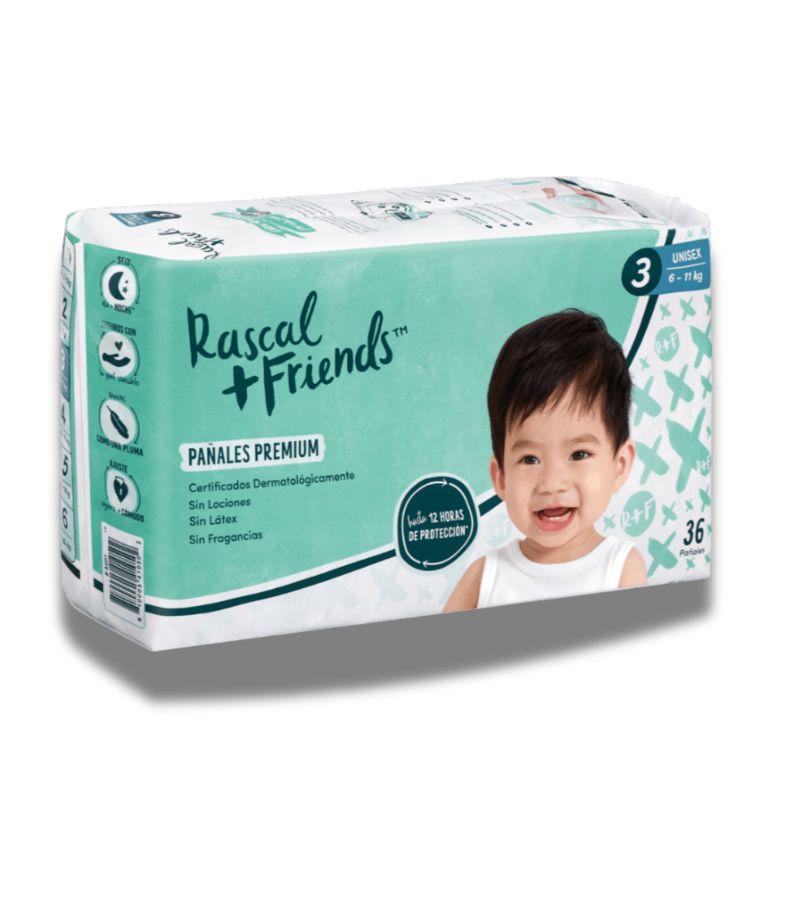 Pañales Rascal Friends Premium Etapa 3 x36Und