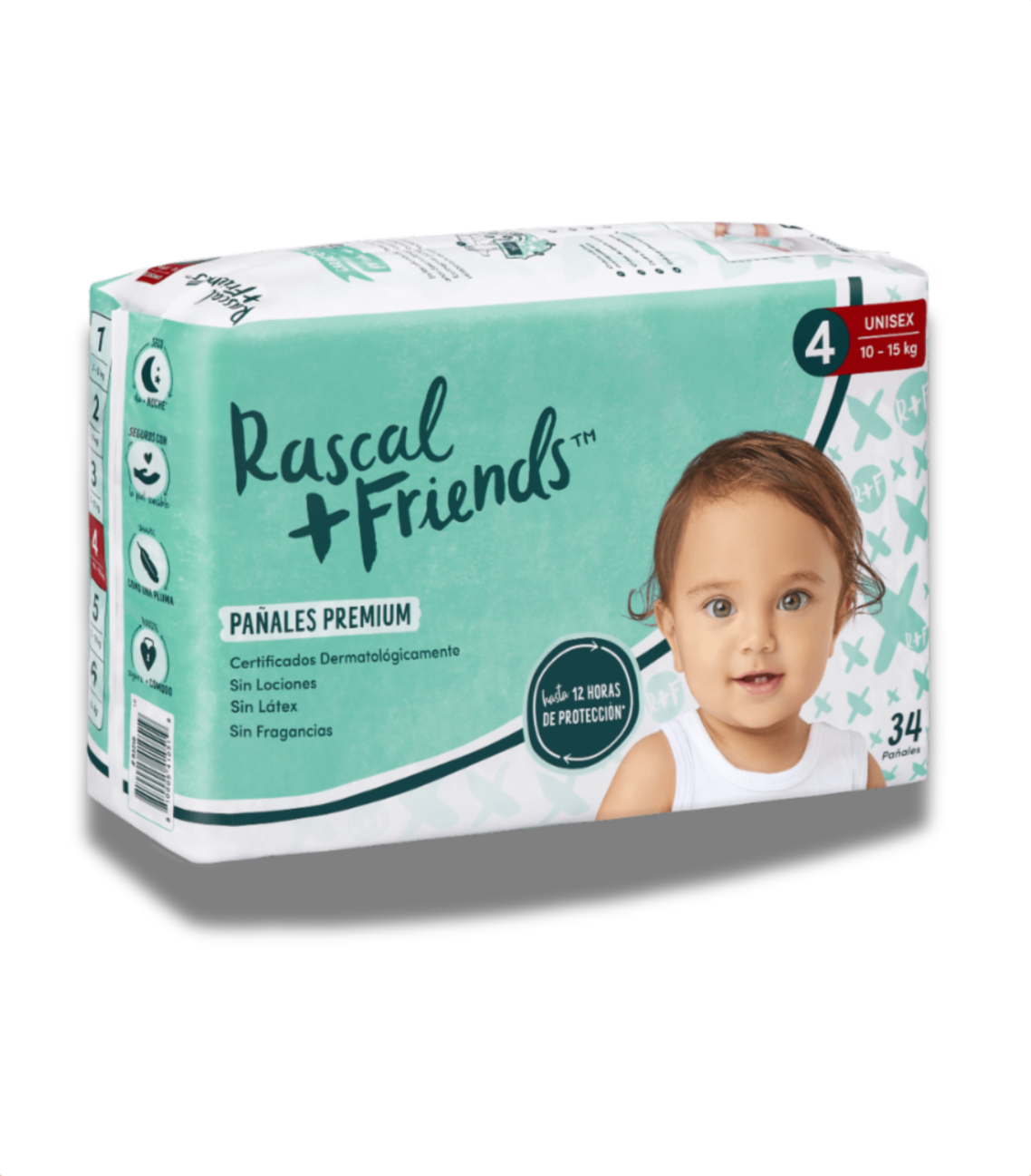 Pañales Rascal Friends Premium Etapa 4 x34Und
