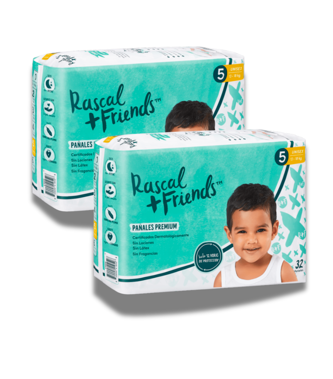 Pañales Rascal Friends Premium Etapa 5 x32Und