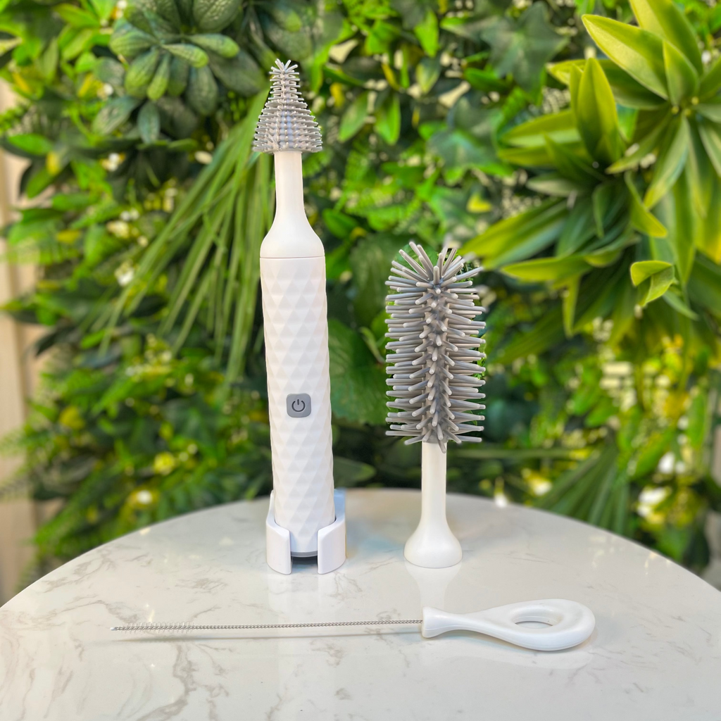 Kit de Cepillos Eléctrico para Biberones y Tetinas – 3 en 1