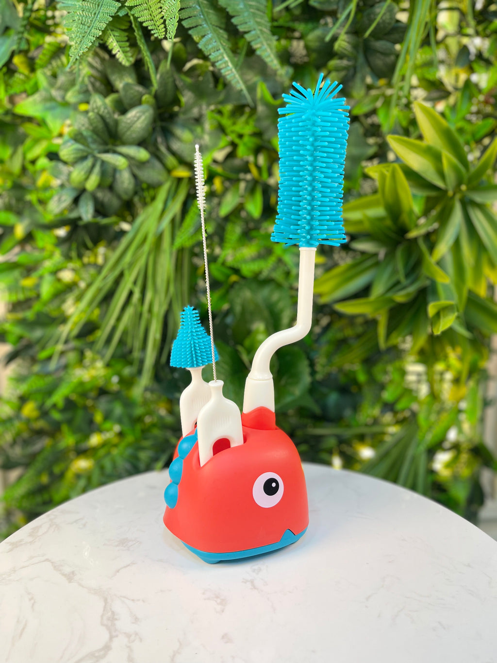 Kit de Cepillos Limpiadores para Biberones y Chupones - Diseño "Dinosaurio Feliz"