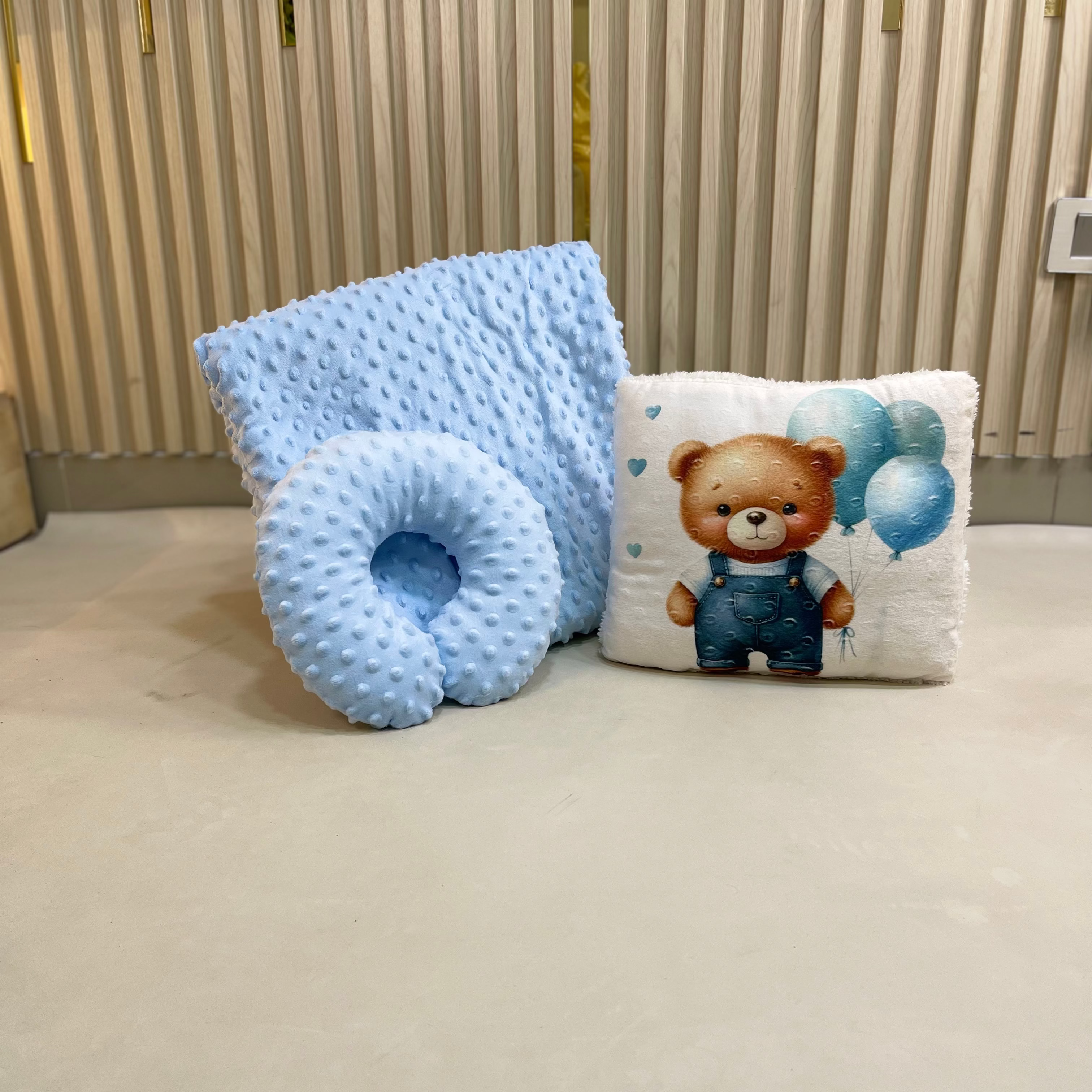 Set Cobija, Cojín y Almohada de Lactancia Bg