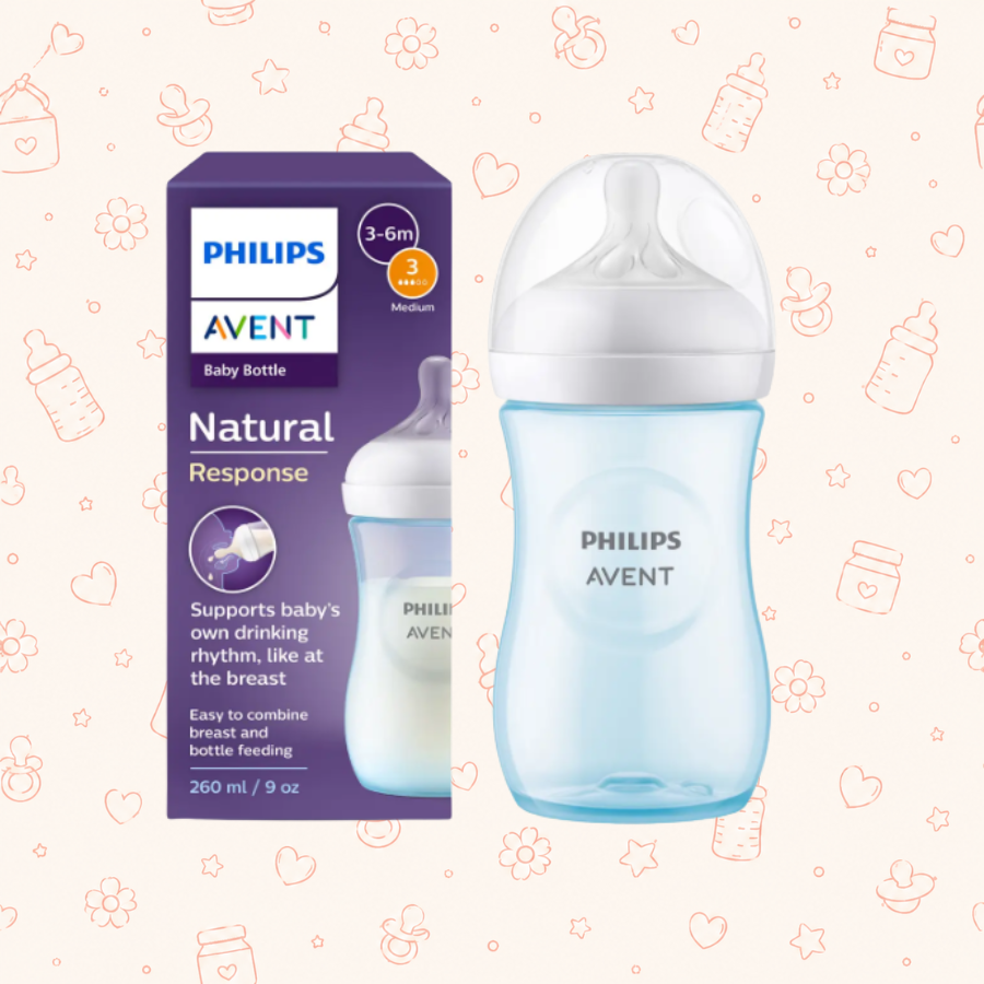 Tetero Natural Avents Azul 9oz