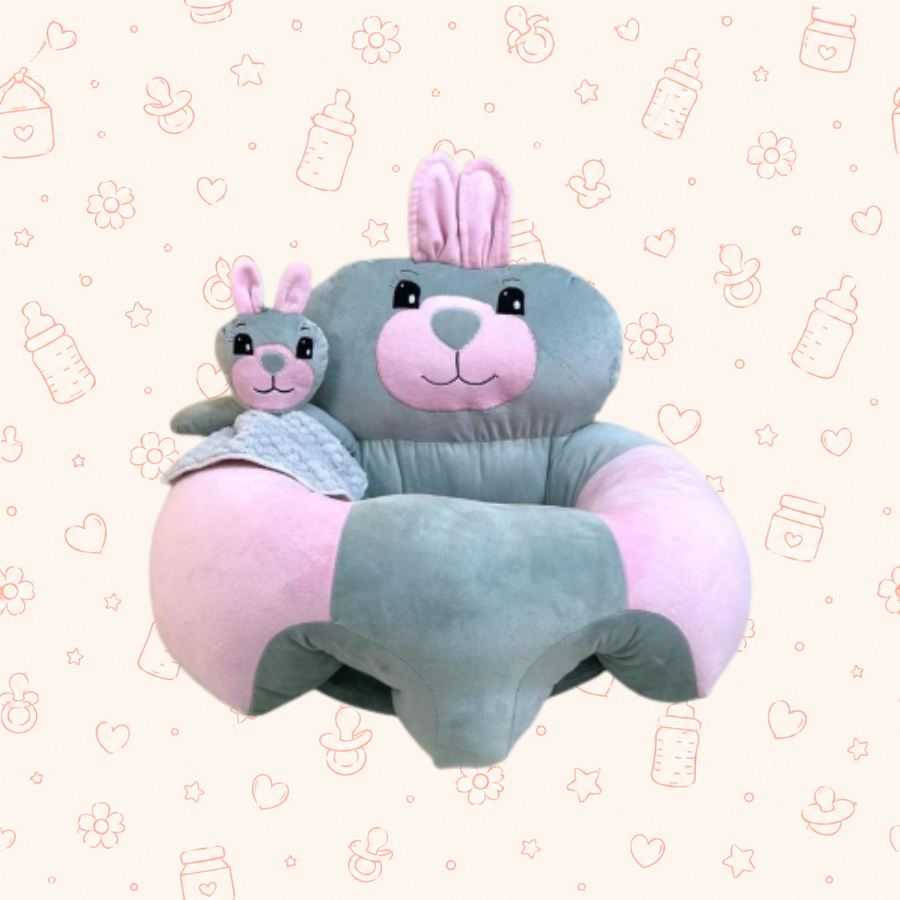 Asiento estabilizador ems pinguino gris con rosado