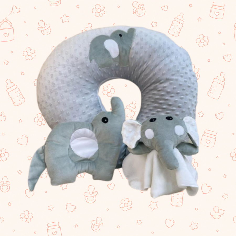 Dona de lactancia burbujas elefante gris