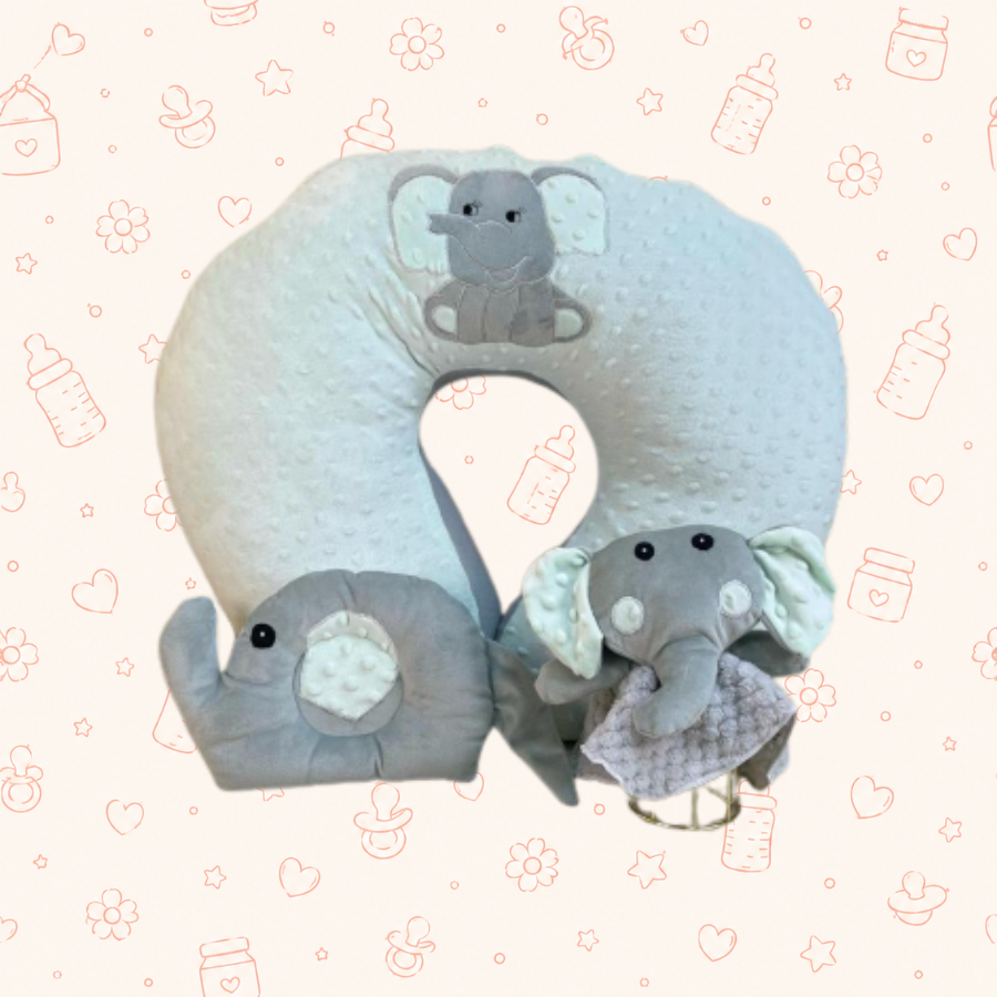 Dona de lactancia burbujas elefante verde menta